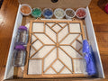 DIY Barn Quilt Crushed Glass Suncatcher