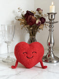 Felt Heart Plush, Smiling Figurine, Valentine's Day Gift