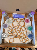 DIY Owl Crushed Glass Suncatcher