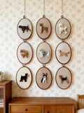 Needle Felted Dog Portrait Hoop Art, Wool Pet Breed Wall Decor, Personalized Gift