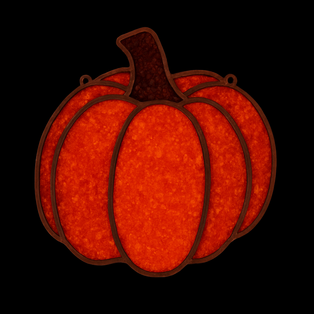 DIY Pumpkin Crushed Glass Suncatcher 50% Off