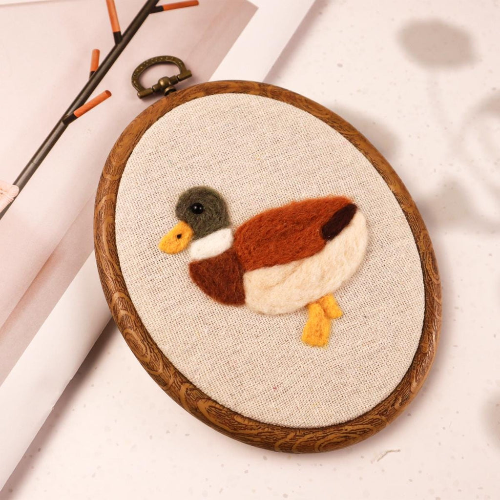 Needle Felted Mallard Duck Nursery Sign, Newborn Photo Prop