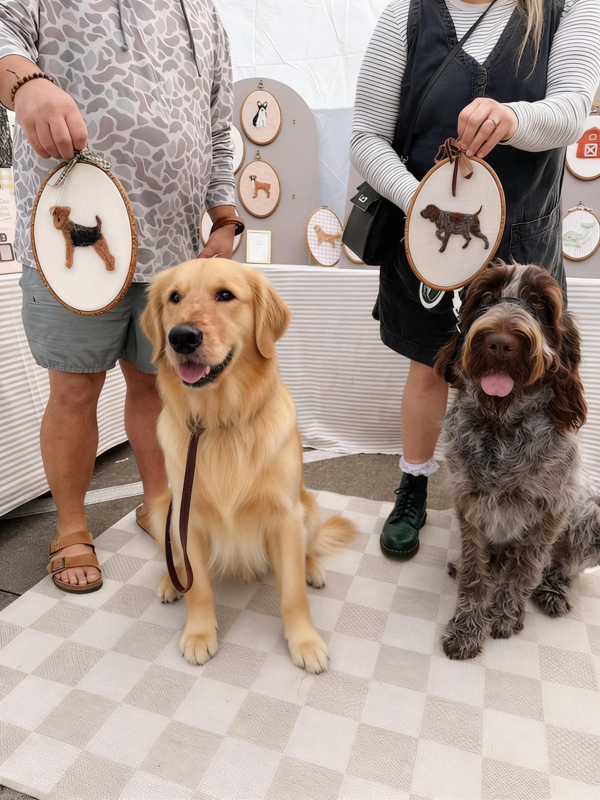 Needle Felted Dog Portrait Hoop Art, Wool Pet Breed Wall Decor, Personalized Gift