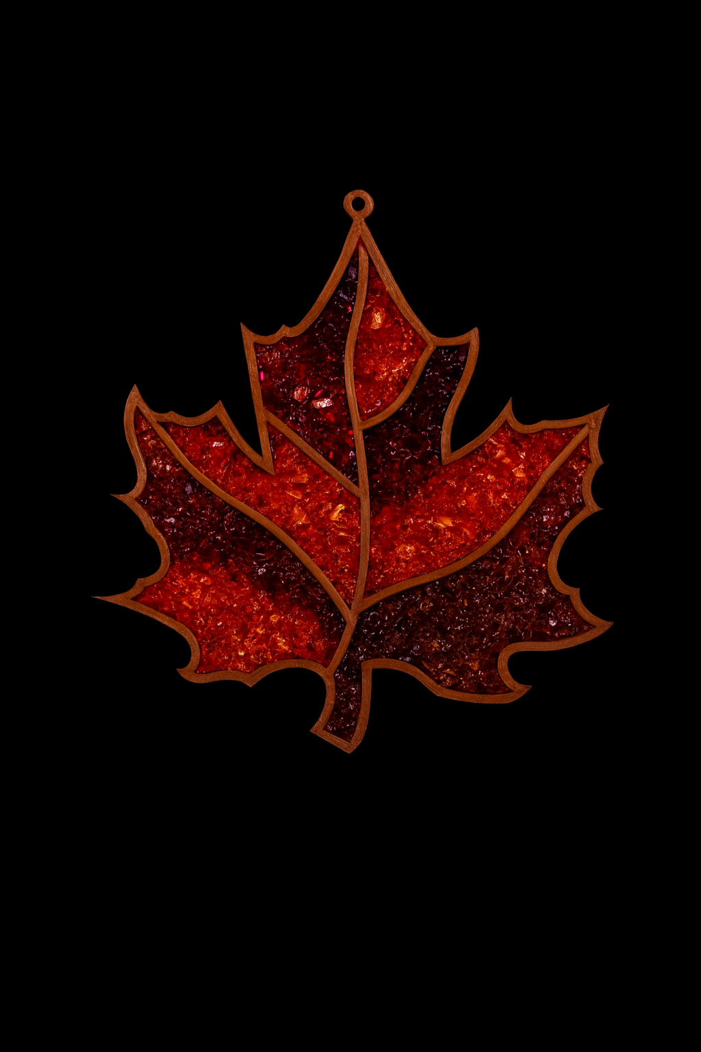 DIY Fall Leaf Crushed Glass Suncatcher 50% off