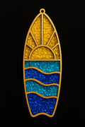 DIY Surfboard Crushed Glass Suncatcher