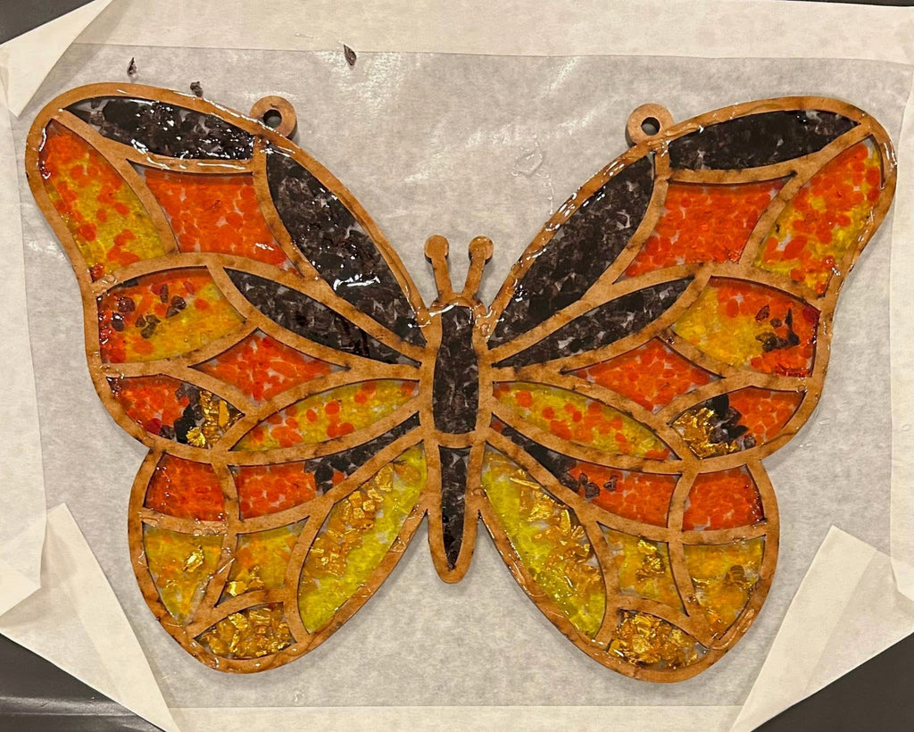 DIY Butterfly Stained Glass Suncatcher