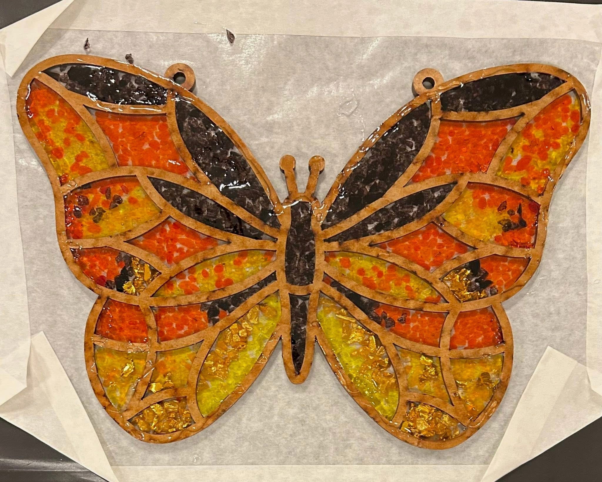 DIY Butterfly Stained Glass Suncatcher