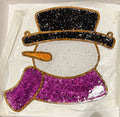 DIY Snowman Crushed Glass Suncatcher