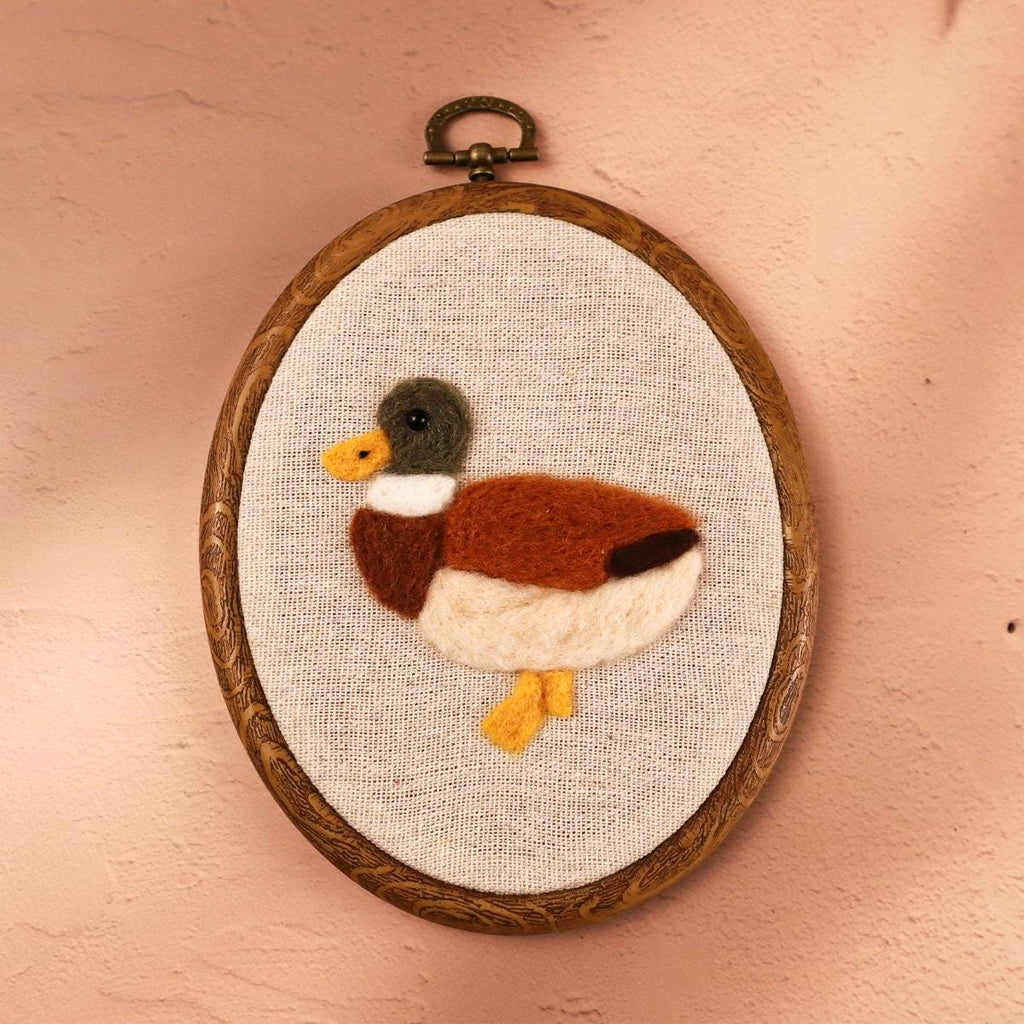 Needle Felted Mallard Duck Nursery Sign, Newborn Photo Prop
