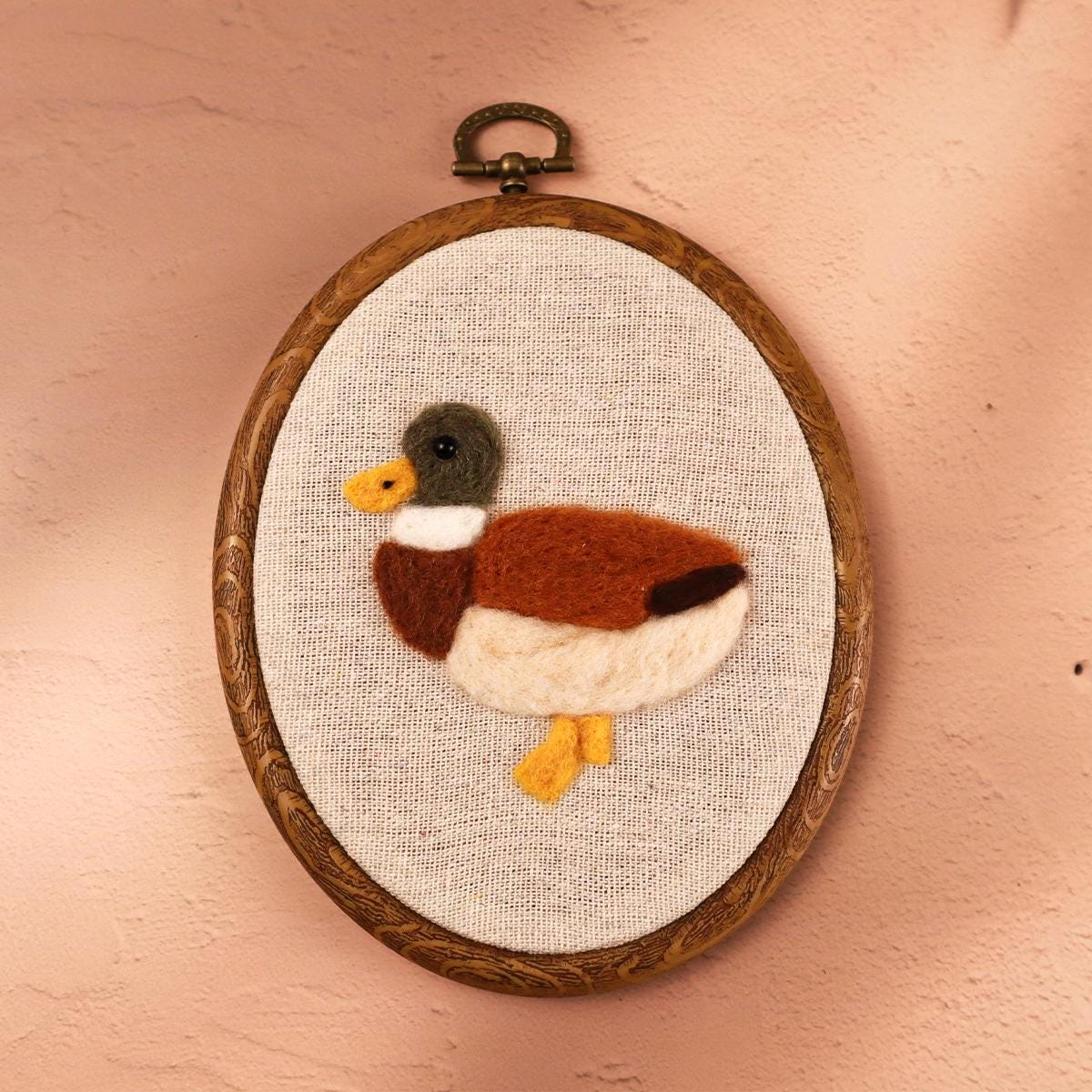 Needle Felted Mallard Duck Nursery Sign, Newborn Photo Prop