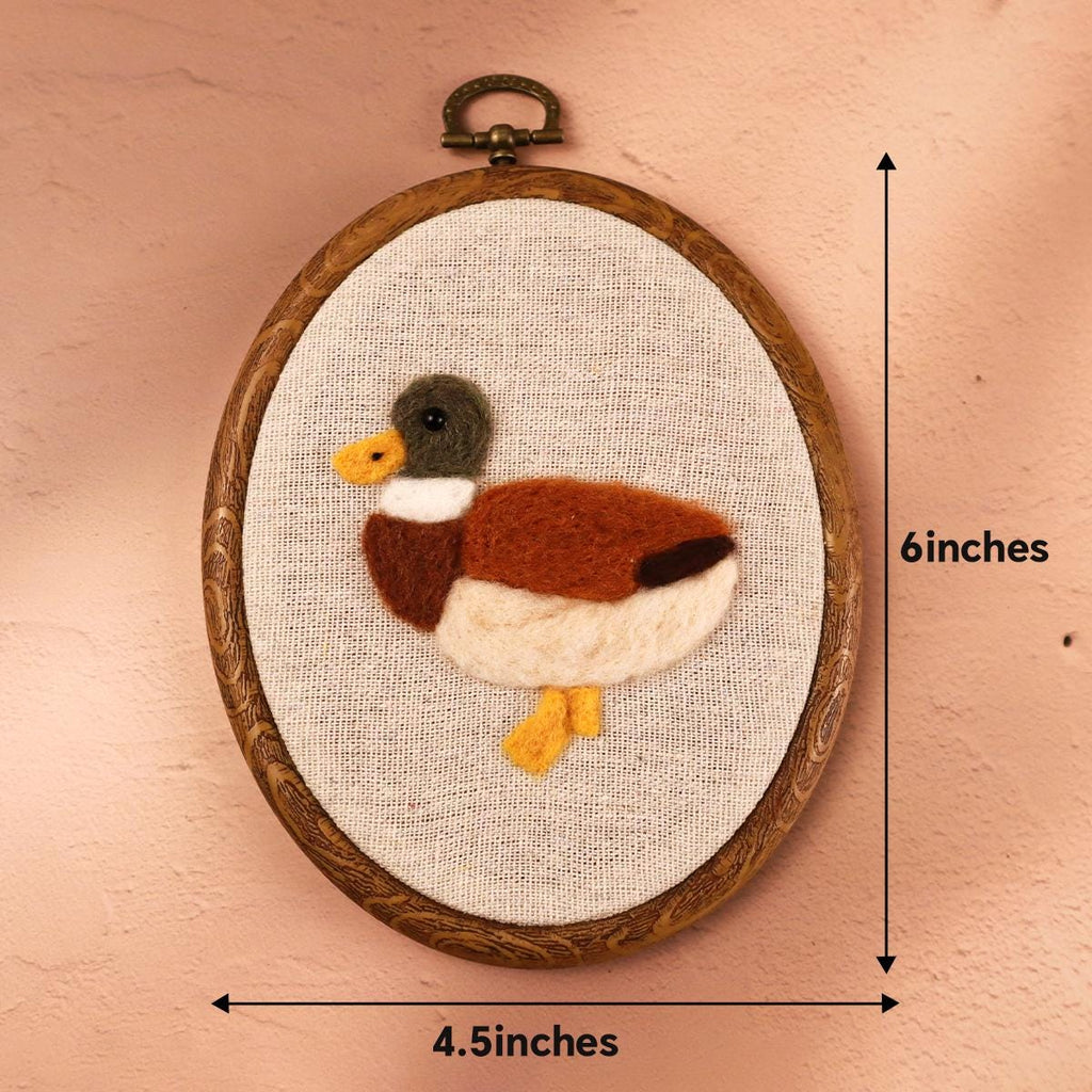 Needle Felted Mallard Duck Nursery Sign, Newborn Photo Prop