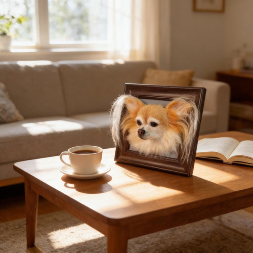 Custom 3D Wool Felt Pet Portrait, Handmade Dog Cat Memorial