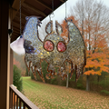 DIY Mothman Crushed Glass Suncatcher