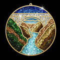DIY New River Gorge WV Crushed Glass Suncatcher